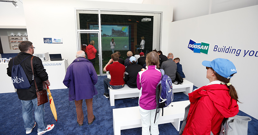 The Open promotion booth, 2015
